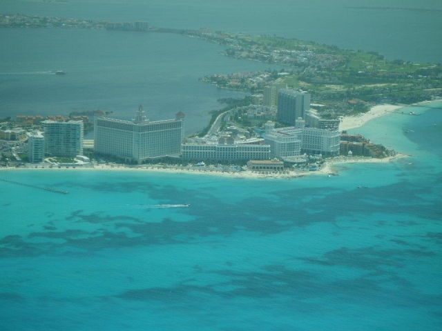 Vista aerea de Cancun
